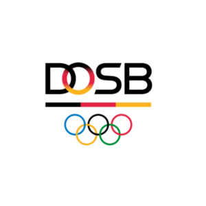 Logo des Deutschen Olympischen Sportbundes (DOSB) mit dem Schriftzug ‚DOSB‘ und den fünf olympischen Ringen darunter